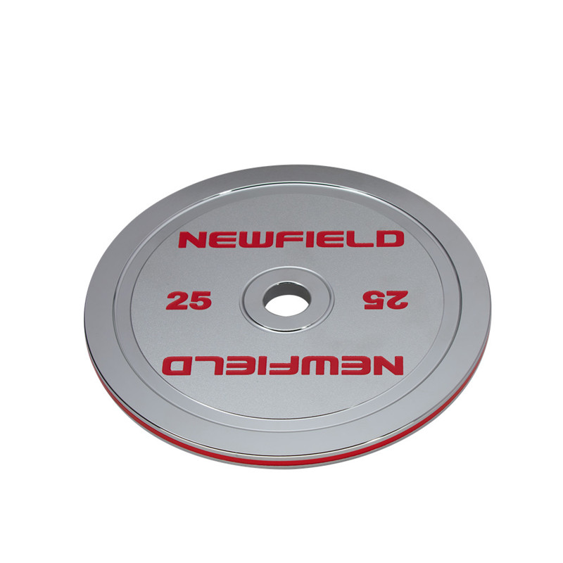 Newfield Chromed Calibrated Steel Weight Plate with Laser Engrave Logo