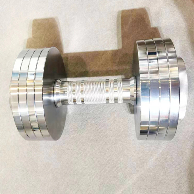 Round Chromed Adjustable Steel Dumbbell