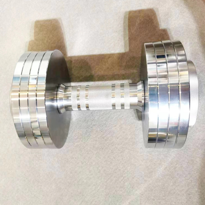 Round Chromed Adjustable Steel Dumbbell