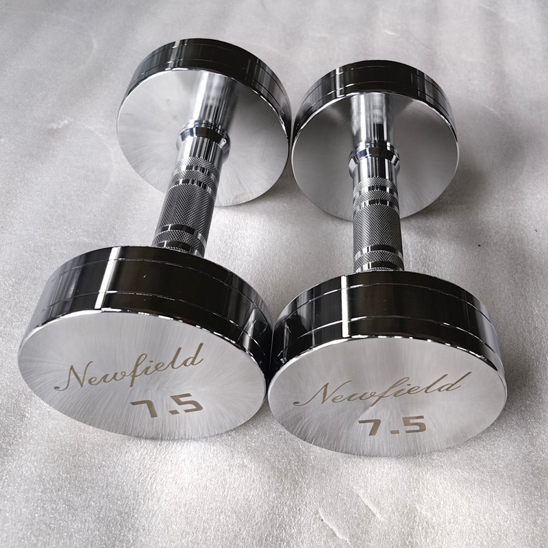 Round Chromed Steel Dumbbell