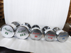 Round Chromed Steel Dumbbell with Frosted Surface