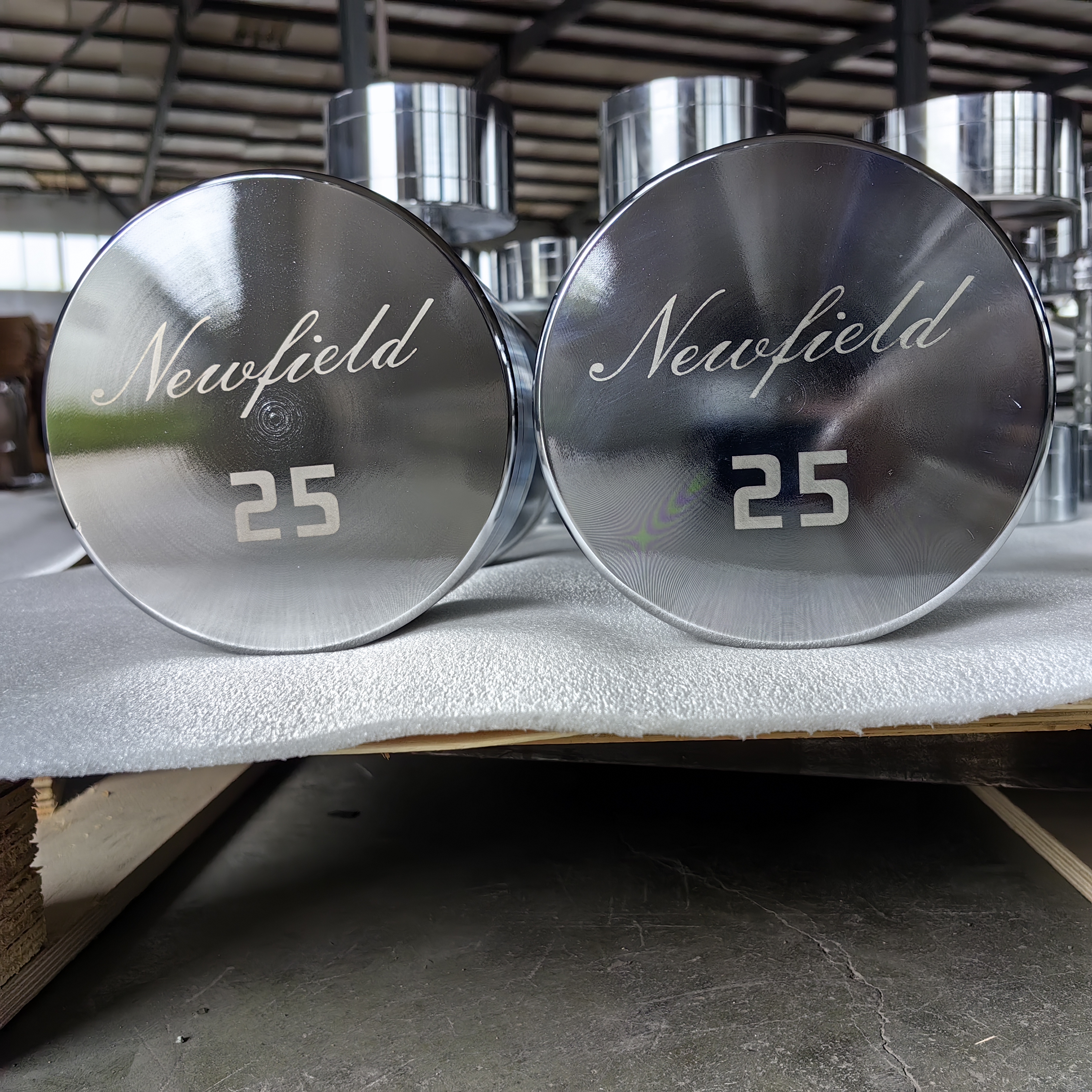 Round Chromed Steel Dumbbell