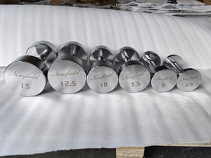 Round Chromed Steel Dumbbell