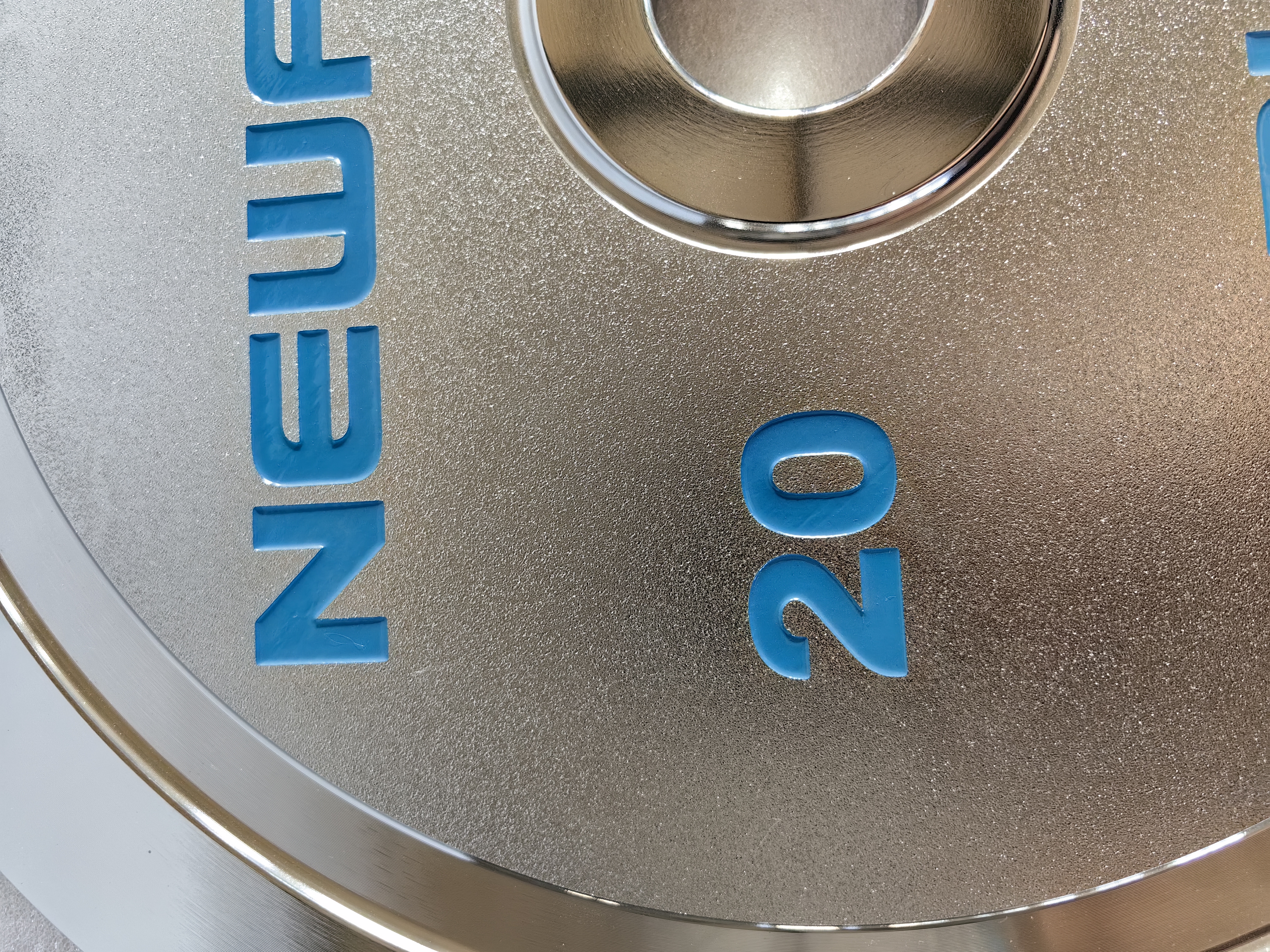 Chromed Steel Calibrated Weight Plate with Debossed Logo （Frosted Surface）