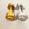 Silver Chromed Steel Round Dumbbell-Adjustable