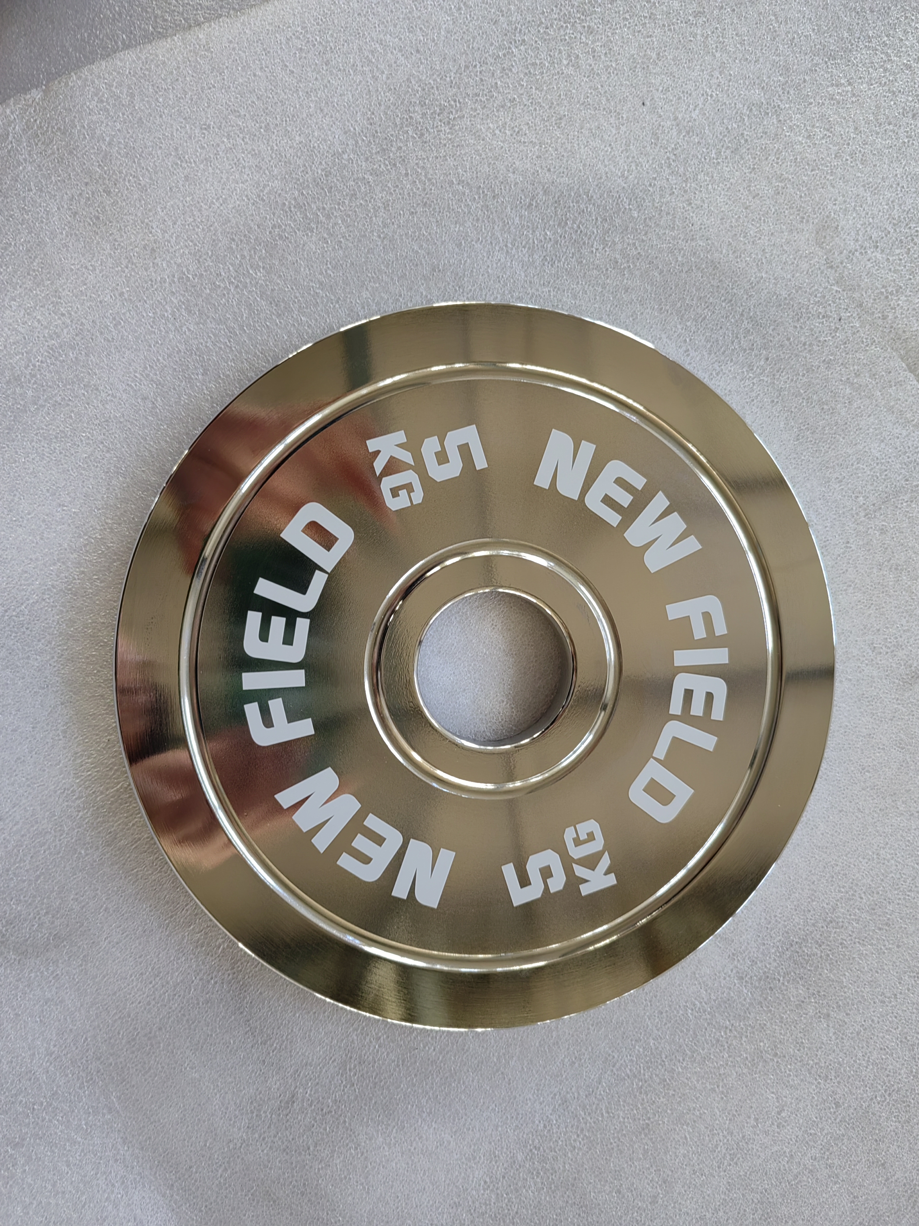 Chromed Steel Calibrated Weight Plate with Printed Logo