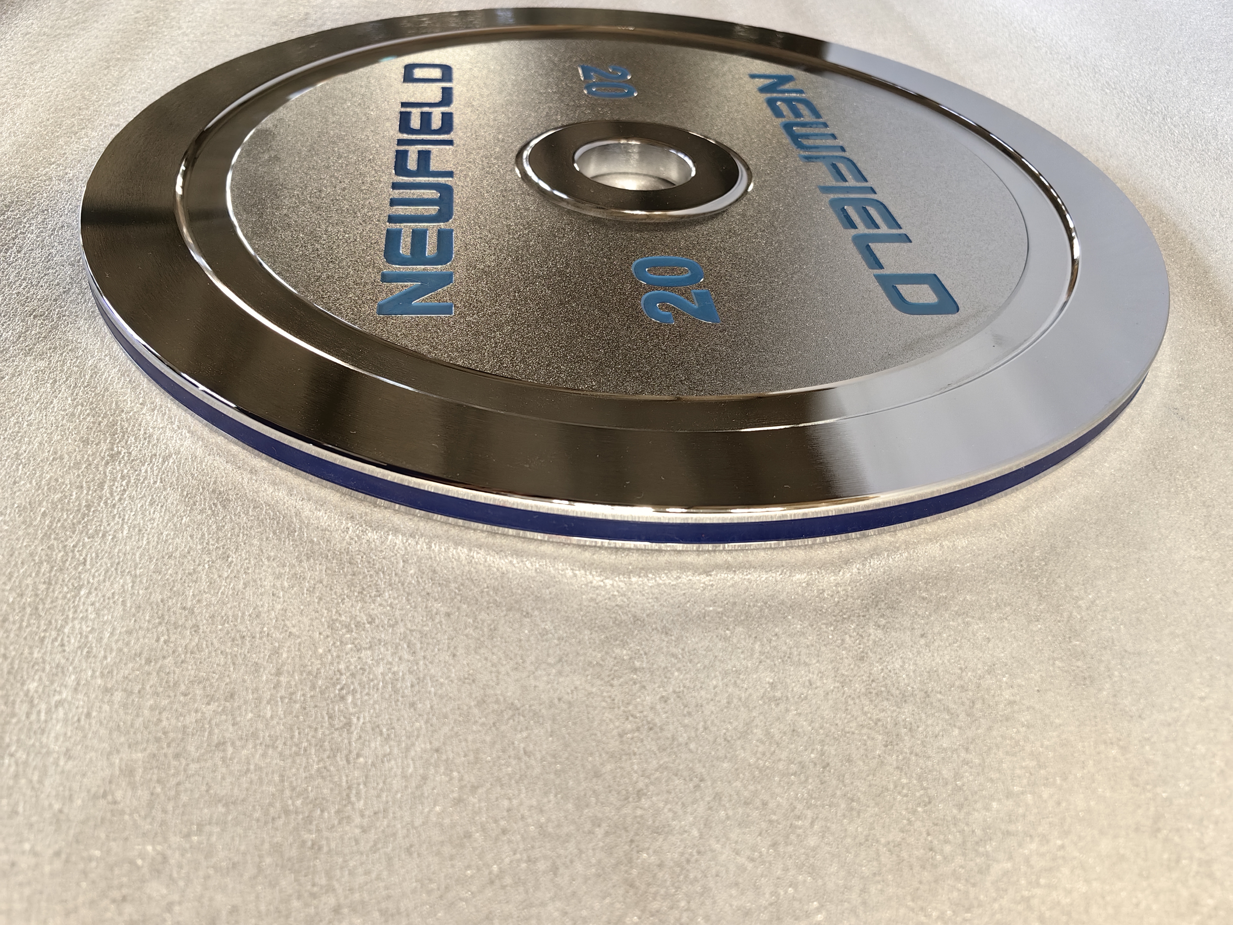 Chromed Steel Calibrated Weight Plate with Debossed Logo （Frosted Surface）