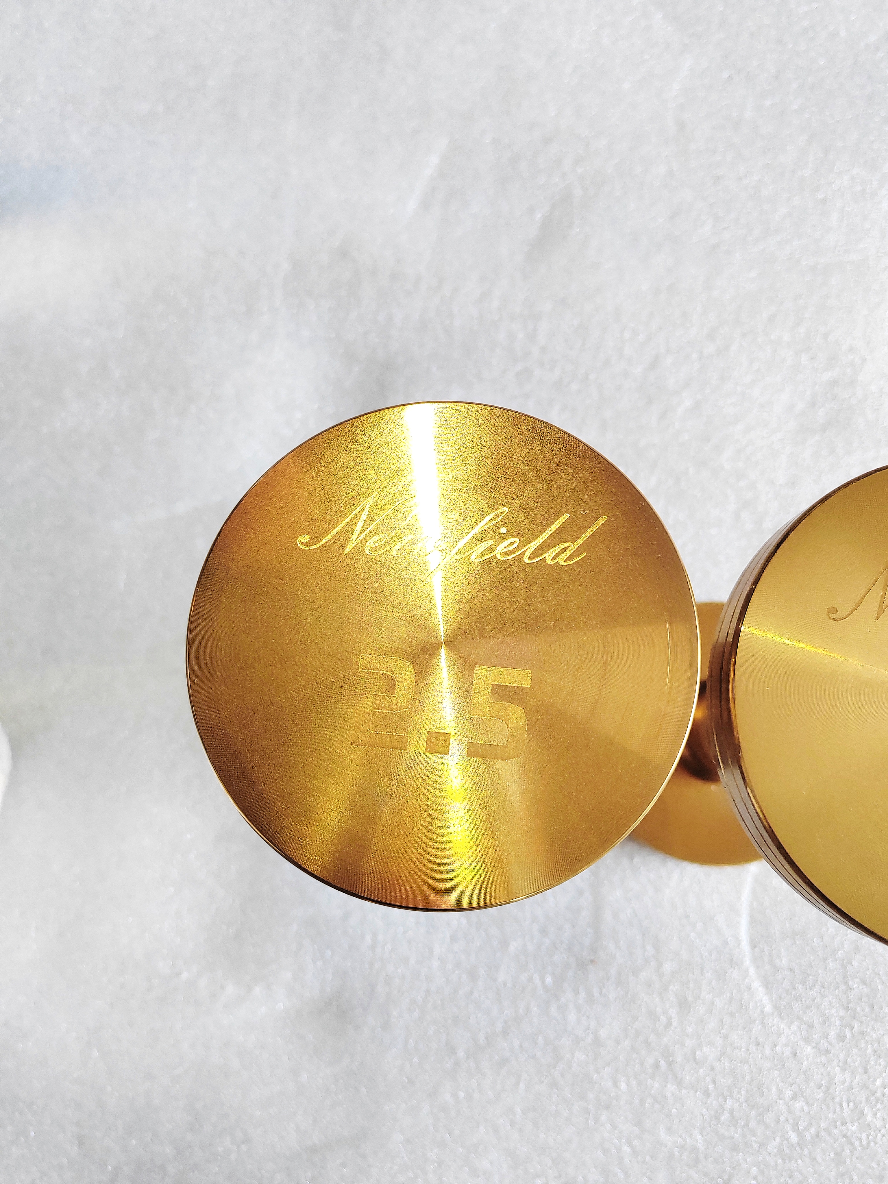 Titanium Gold Plated Steel Round Dumbbell