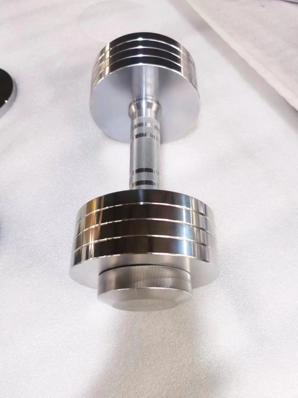 Round Chromed Adjustable Steel Dumbbell