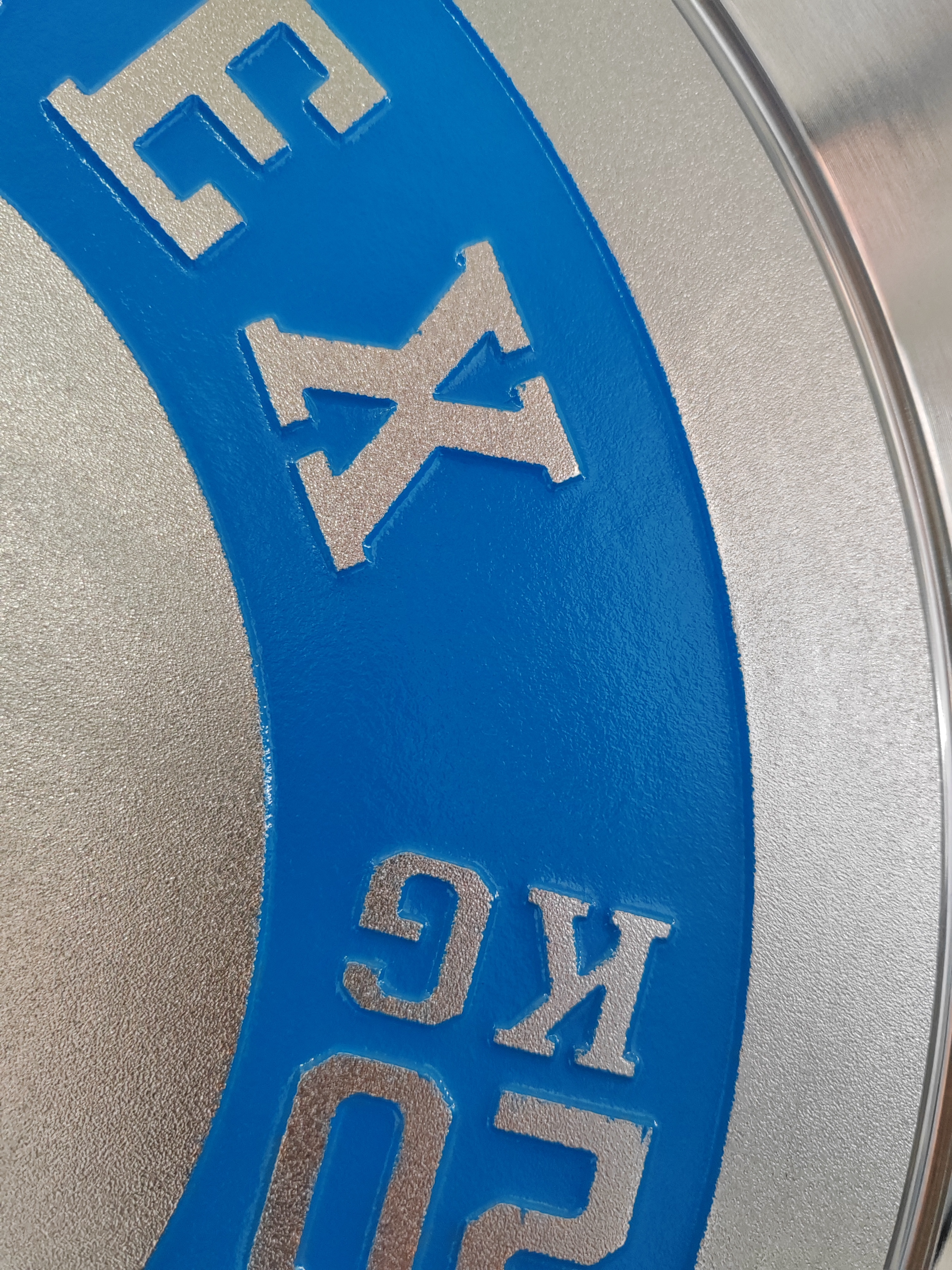 Chromed Steel Calibrated Weight Plate with Embossed Logo