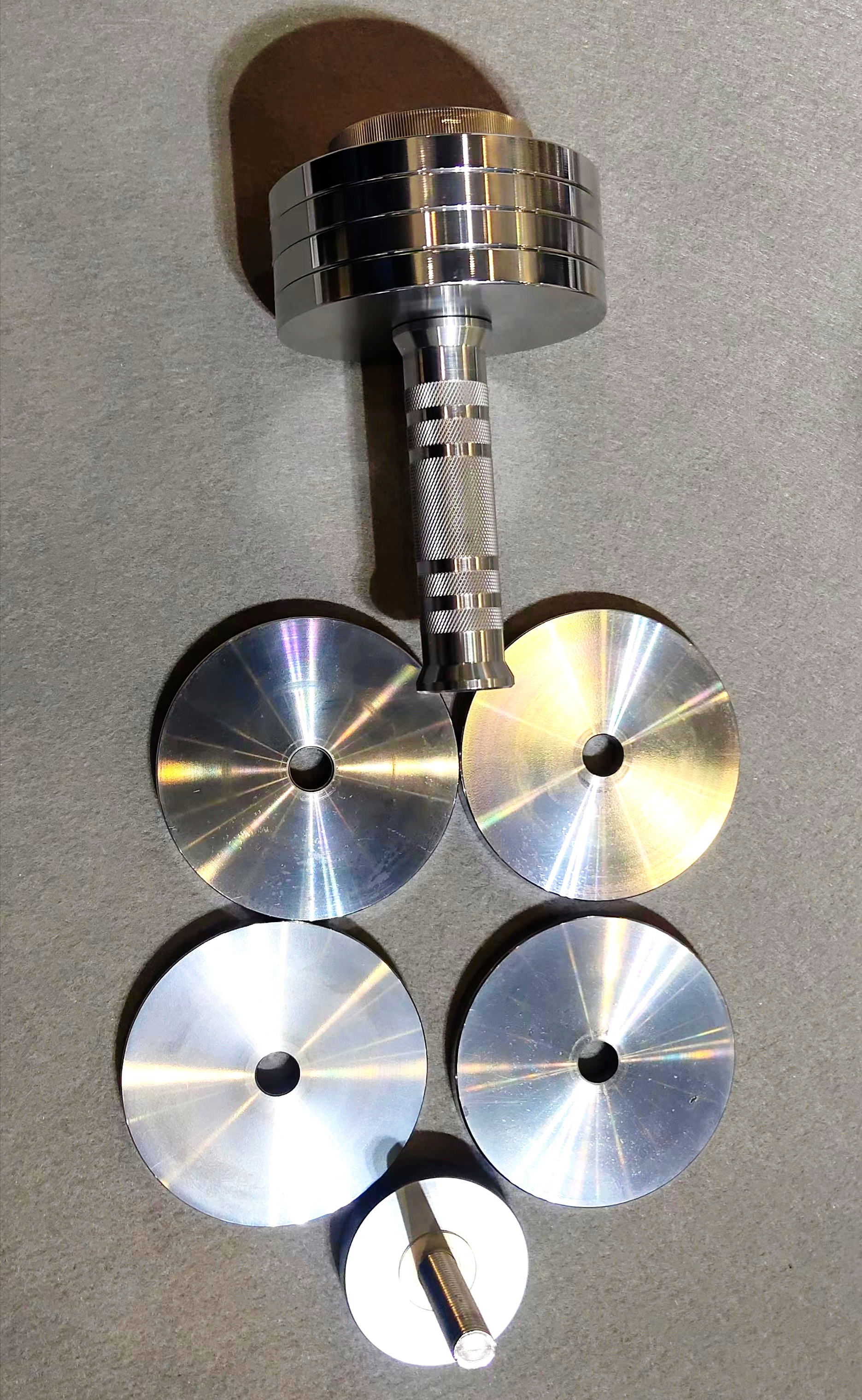 Round Chromed Adjustable Steel Dumbbell