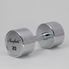 Round Chromed Steel Dumbbell with Frosted Surface