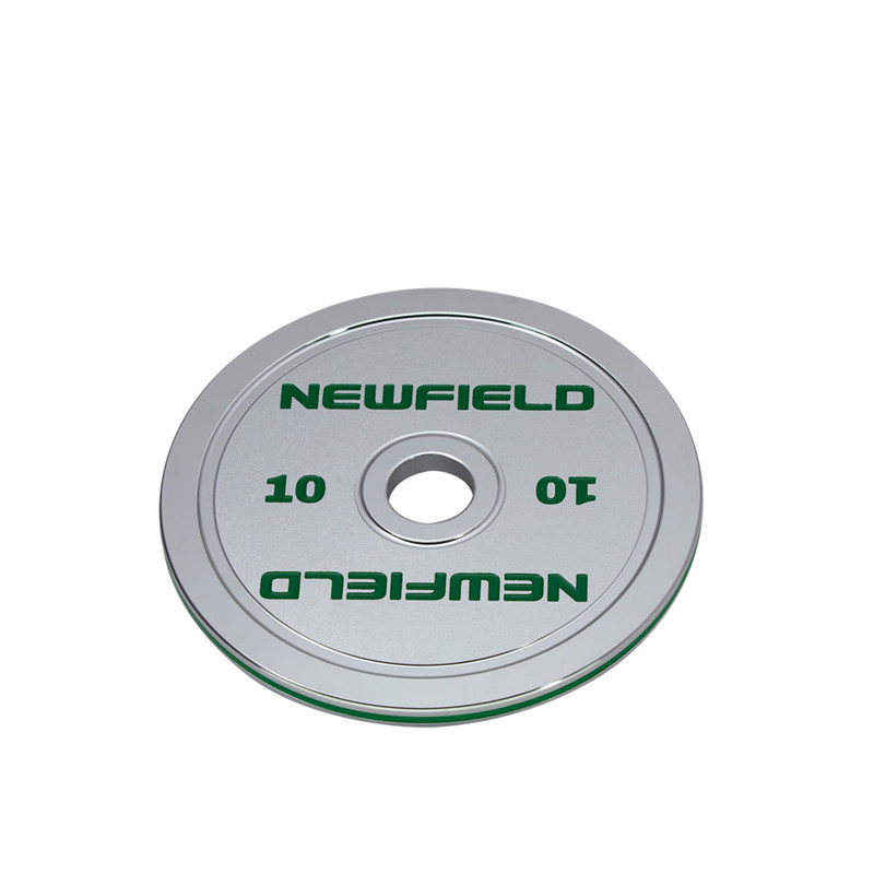 Newfield Chromed Calibrated Steel Weight Plate with Laser Engrave Logo