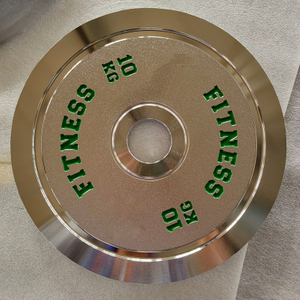 Chromed Steel Calibrated Weight Plate with Debossed Logo （Frosted Surface）
