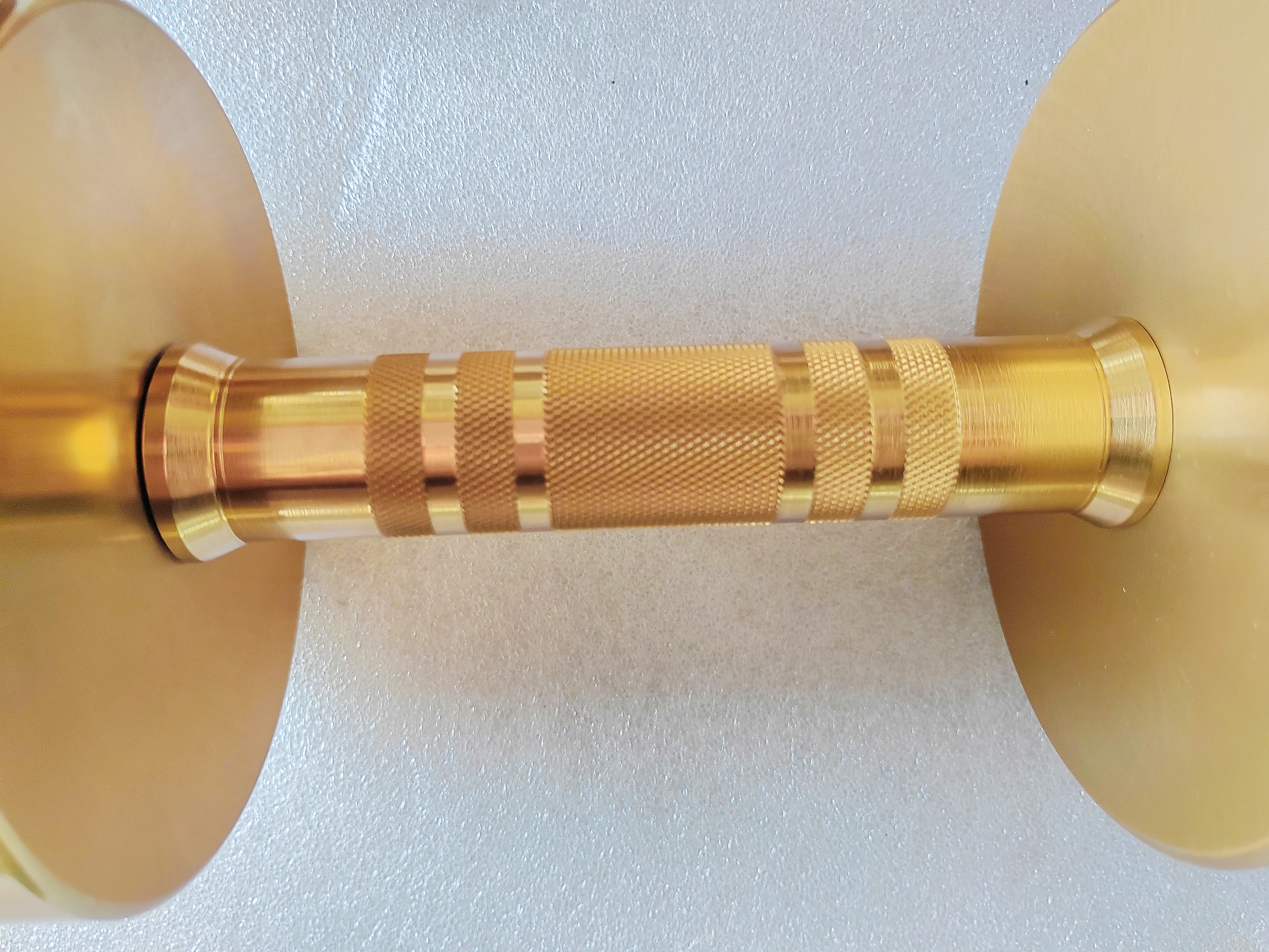Titanium Gold Plated Steel Round Dumbbell