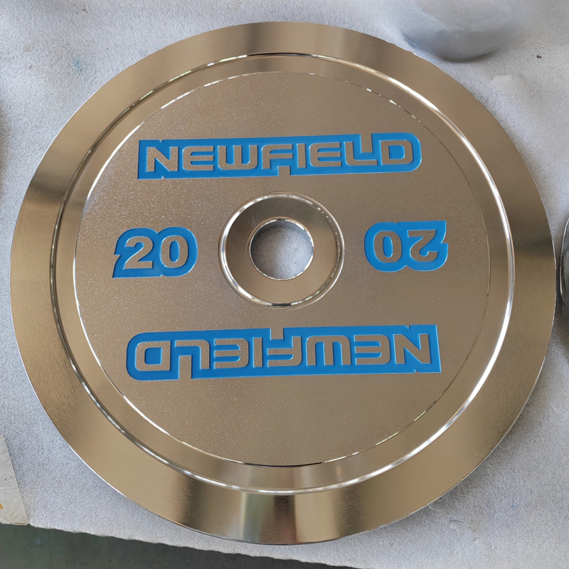 Chromed Steel Calibrated Weight Plate with Frosted Surface