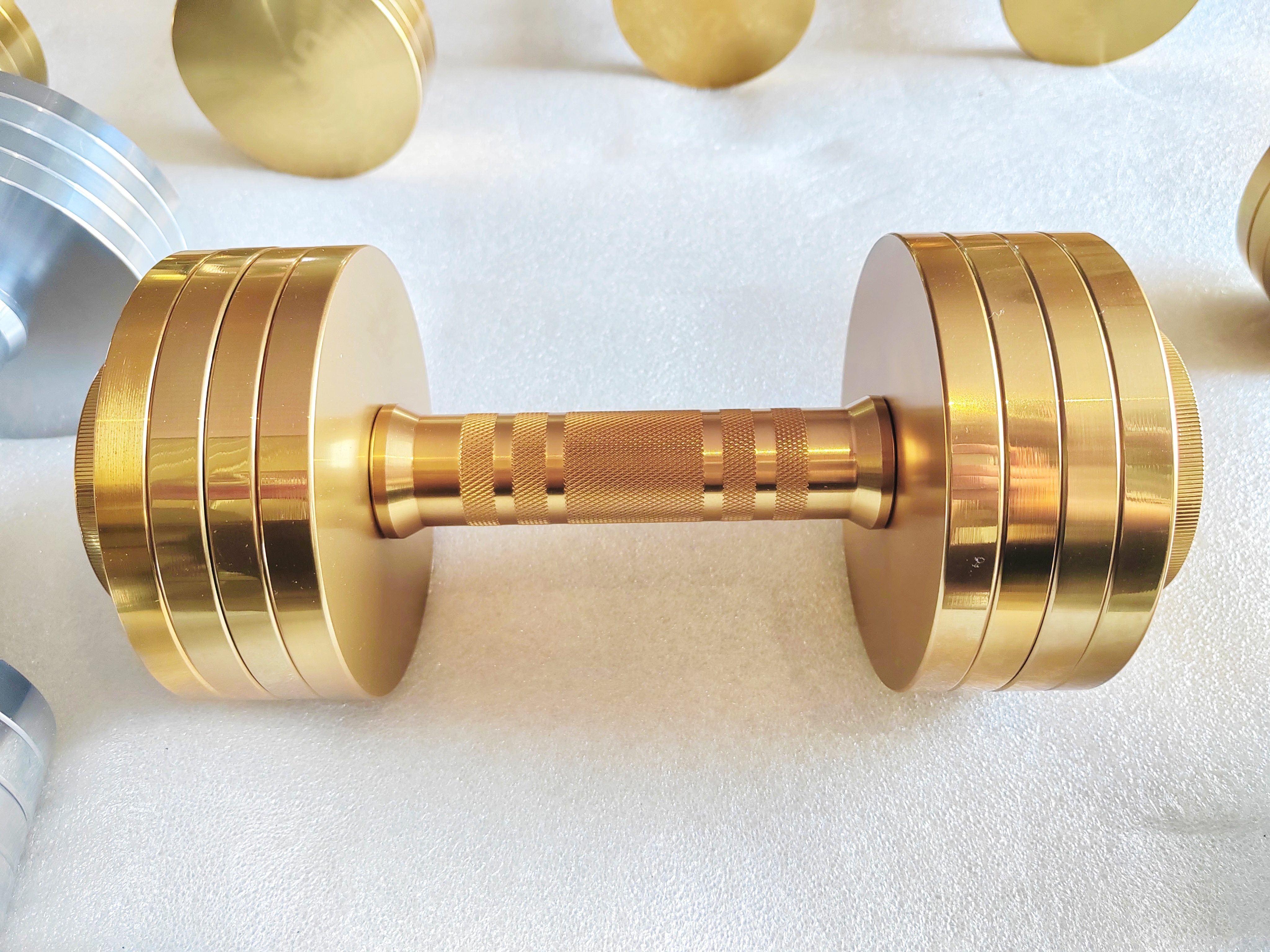 Titanium Chromed Adjustable Steel Dumbbell